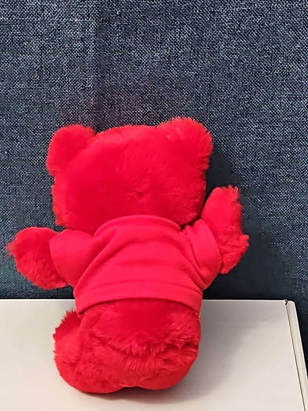 Vintage 1986 Crayola Teddy Bear Plush | Red Crayon Shirt | 7" Stuffed Animal | - Picture 3 of 16